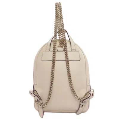 Pre-owned Gucci Soho White Leather Backpack ()