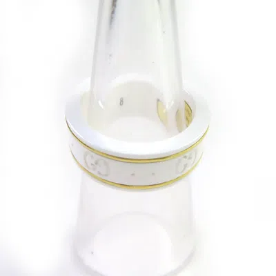 Pre-owned Gucci White Ceramic Band Ring ()