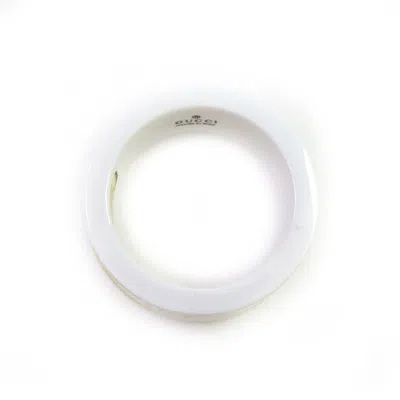 Pre-owned Gucci White Ceramic Band Ring ()
