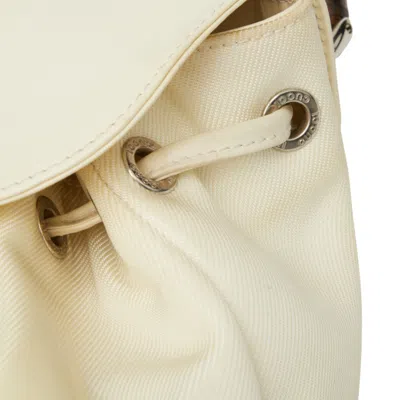 Pre-owned Gucci White Nylon Leather Backpack ()