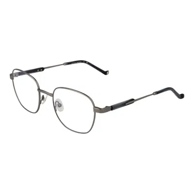 Hackett Gray Men Optical Frames In Silver