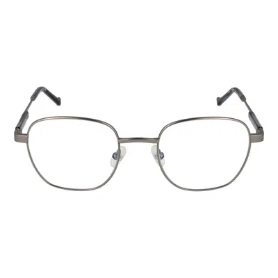Hackett Gray Men Optical Frames In Silver