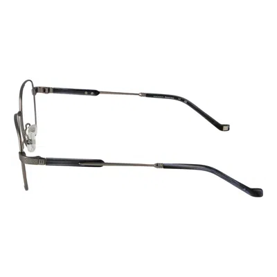 Hackett Gray Men Optical Frames In Silver