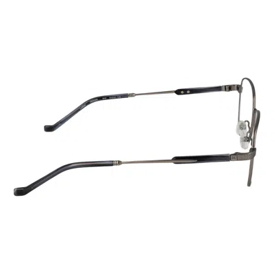Hackett Gray Men Optical Frames In Silver