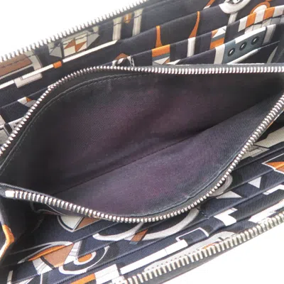 Pre-owned Hermes Azap Black Epsom Leather Long Wallet (bi-fold) ()