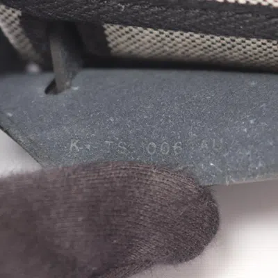 Pre-owned Hermes Beige Black Canvas Leather Clutch Bag () In Multi