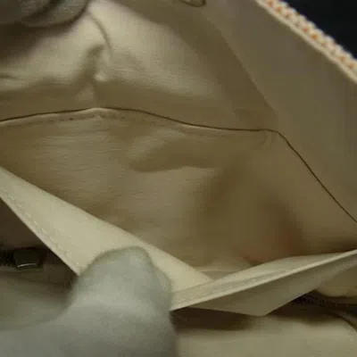 Pre-owned Hermes Beige Orange Canvas Coin Purse/coin Case () In Multi