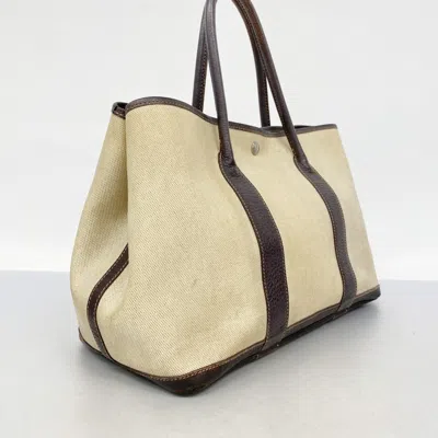 Pre-owned Hermes Beige Toile H Tote Bag () In Sand