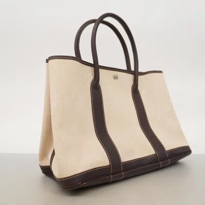 Pre-owned Hermes Beige Toile H Tote Bag () In Sand