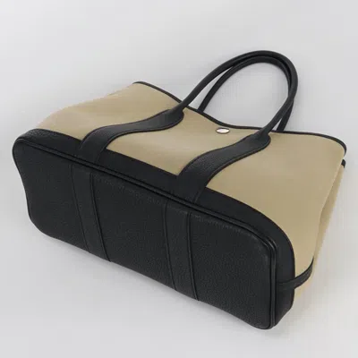 Pre-owned Hermes Beige Toile Officier Tote Bag () In Sand