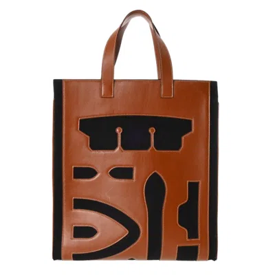 Pre-owned Hermes Black Barenia Leather Tote Bag ()