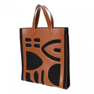Pre-owned Hermes Black Barenia Leather Tote Bag ()