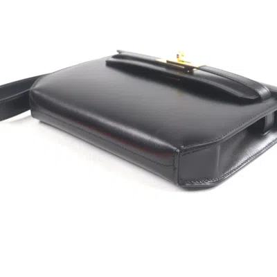 Pre-owned Hermes Black Box Calf Leather Clutch Bag ()