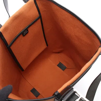 Pre-owned Hermes Black Brown Leather Tote Bag () In Multi