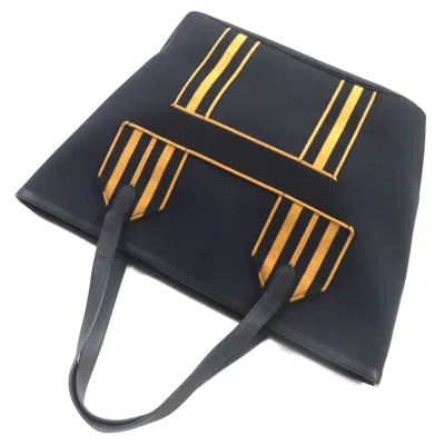 Pre-owned Hermes Black Camel Taurillon Clemence Leather Tote Bag ()