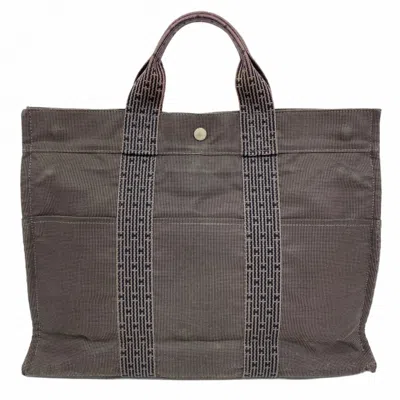 Pre-owned Hermes Black Canvas Tote Bag ()