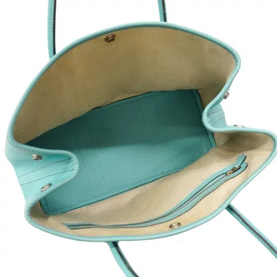 Pre-owned Hermes Blue Atoll Country Leather Tote Bag ()