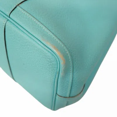 Pre-owned Hermes Blue Atoll Country Leather Tote Bag ()