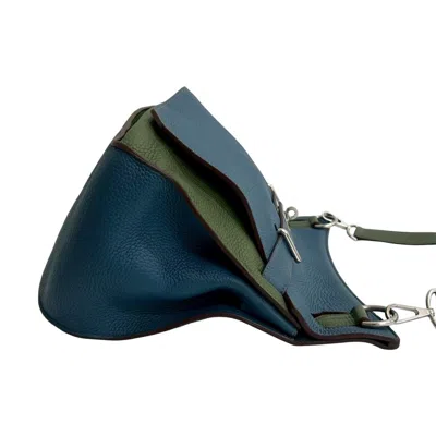 Pre-owned Hermes Blue Green Taurillon Clemence Leather Shoulder Bag () In Multi