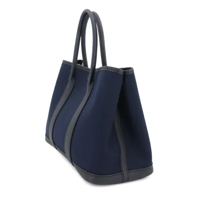 Pre-owned Hermes Blue Marine Navy Leather Tote Bag ()