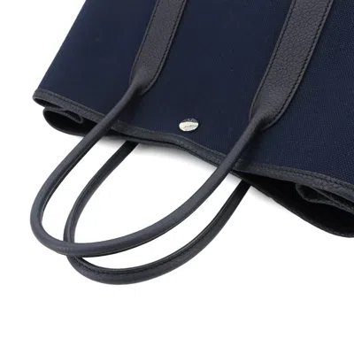 Pre-owned Hermes Blue Marine Navy Leather Tote Bag ()