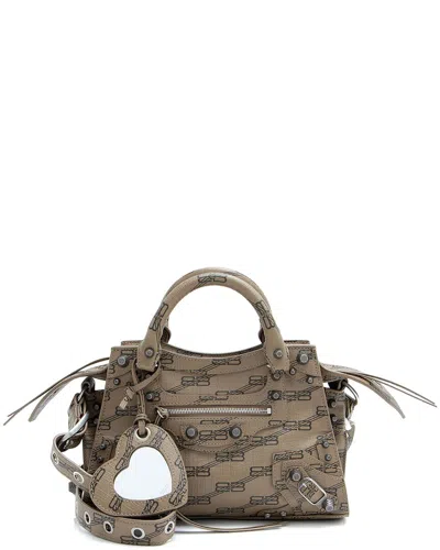 Balenciaga Bb Monogram Canvas Signature Neo Cagole City Xs Satchel (authentic  Pre-loved) In Brown
