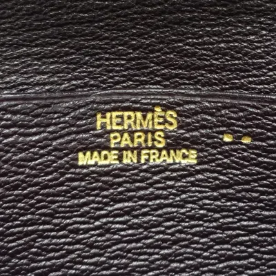 Pre-owned Hermes Bordeaux Red Color Long Wallet (bi-fold) () In Burgundy