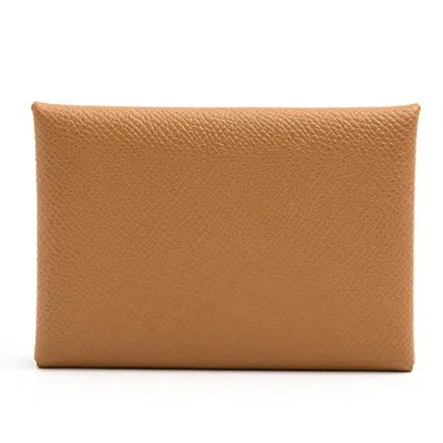 Pre-owned Hermes Brown Epsom Leather Coin Purse/coin Case ()
