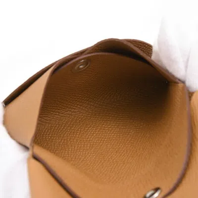 Pre-owned Hermes Brown Epsom Leather Coin Purse/coin Case ()