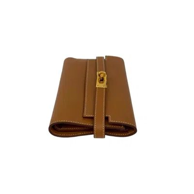 Pre-owned Hermes Brown Epsom Leather Wallet (tri-fold) ()