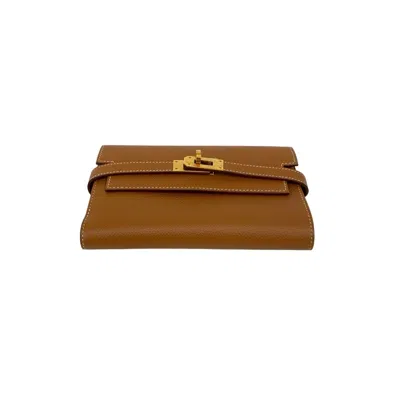 Pre-owned Hermes Brown Epsom Leather Wallet (tri-fold) ()