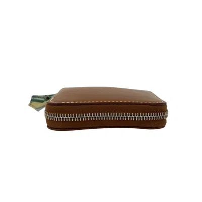 Pre-owned Hermes Brown Leather Coin Purse/coin Case ()