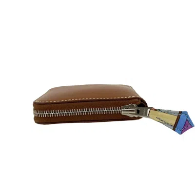 Pre-owned Hermes Brown Leather Coin Purse/coin Case ()