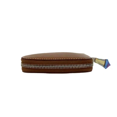 Pre-owned Hermes Brown Leather Coin Purse/coin Case ()