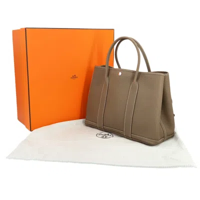 Pre-owned Hermes Etoupe Gray Negonda Leather Tote Bag ()
