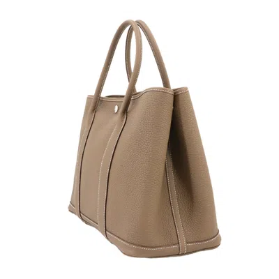 Pre-owned Hermes Etoupe Gray Negonda Leather Tote Bag ()