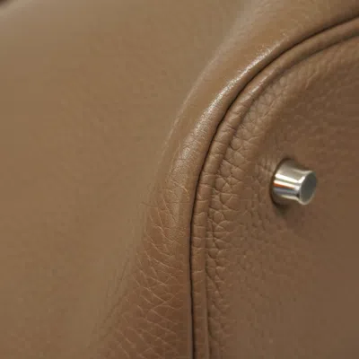 Pre-owned Hermes Etoupe Gray Taurillon Clemence Leather Tote Bag ()