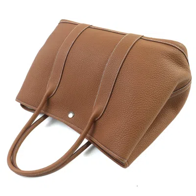 Pre-owned Hermes Garden Gold Negonda Leather Tote Bag ()