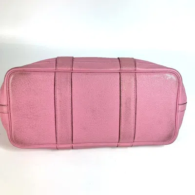 Pre-owned Hermes Garden Pink Rose Confetti Negonda Leather Handbag Tote Bag ()