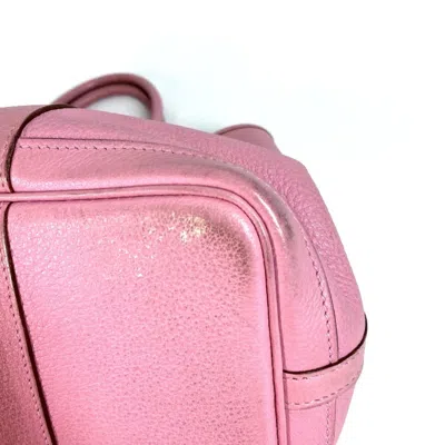 Pre-owned Hermes Garden Pink Rose Confetti Negonda Leather Handbag Tote Bag ()
