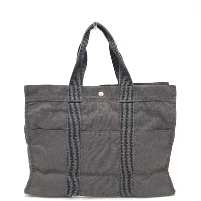 Pre-owned Hermes Gray Canvas Handbag Tote Bag ()