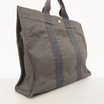 Pre-owned Hermes Gray Canvas Tote Bag ()