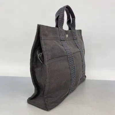 Pre-owned Hermes Gray Canvas Tote Bag ()