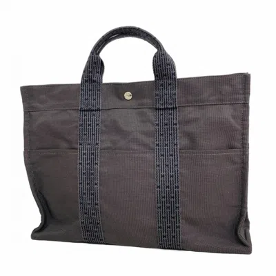 Pre-owned Hermes Gray Canvas Tote Bag ()