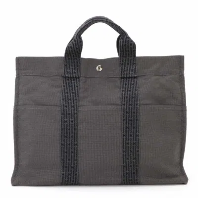 Pre-owned Hermes Gray Canvas Tote Bag ()