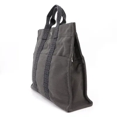 Pre-owned Hermes Gray Canvas Tote Bag ()