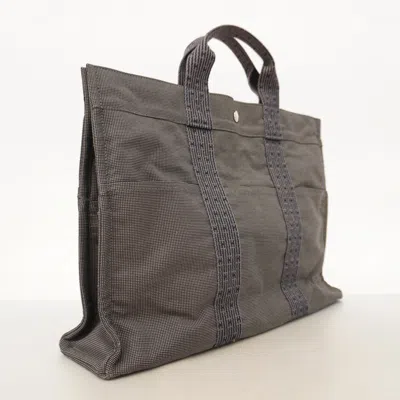 Pre-owned Hermes Gray Canvas Tote Bag ()