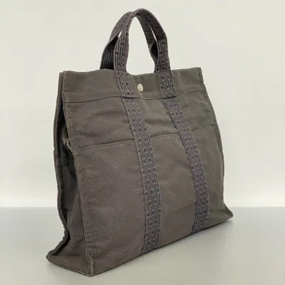 Pre-owned Hermes Gray Canvas Tote Bag ()
