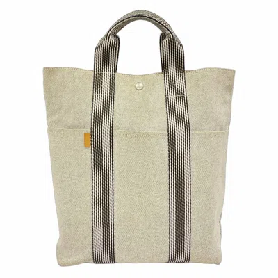 Pre-owned Hermes Gray Canvas Tote Bag ()