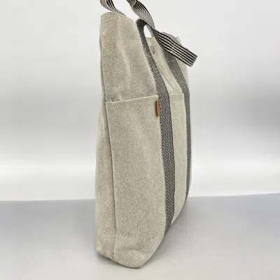 Pre-owned Hermes Gray Canvas Tote Bag ()